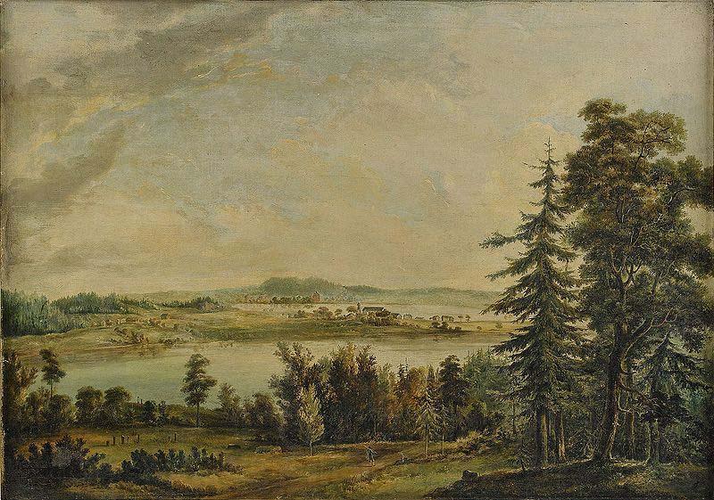 Carl Jonas Linnerhielm View over Hallsnas mansion Germany oil painting art